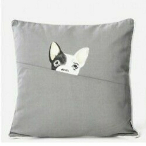 Set of 2 puppy peeking pillows - Picture 1 of 1